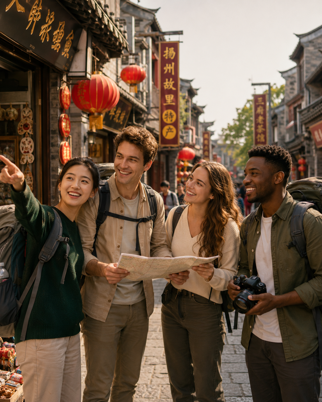 21-Day Travel Chinese Camp foreign backpackers in China street cover