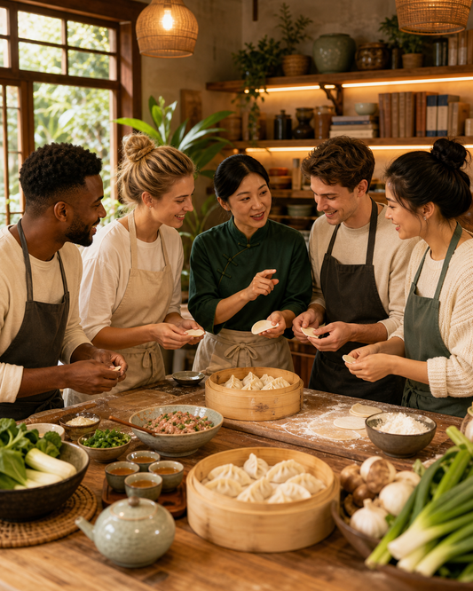 21-Day Chinese Food and Culture Speaking Camp clean cooking practice scene cover