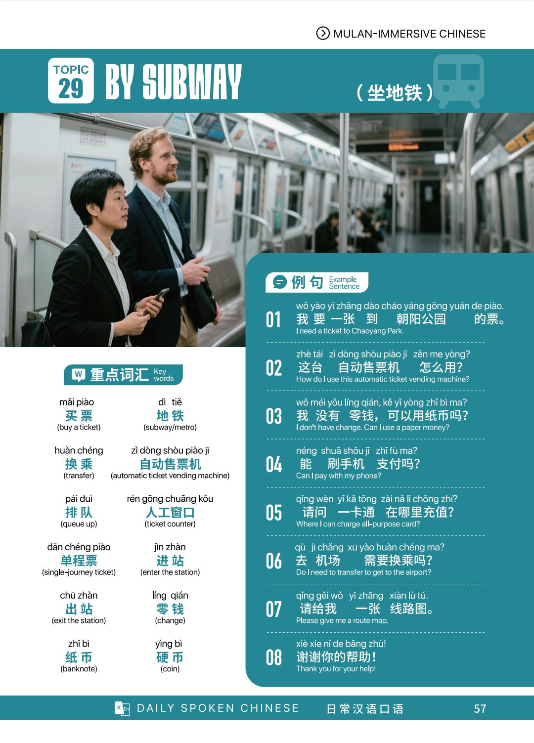 Everyday Chinese 100 Topics sample inside page