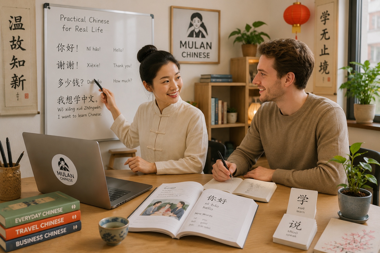 Practical Chinese lesson with a Mulan Chinese teacher